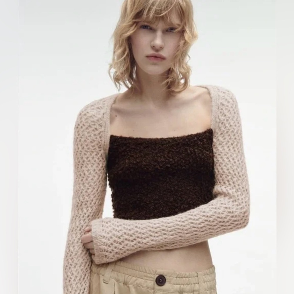 Zara combination cropped sweater